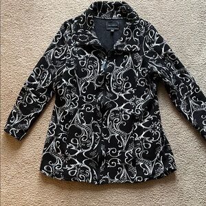 Stylish Black and White Patterned Jacket